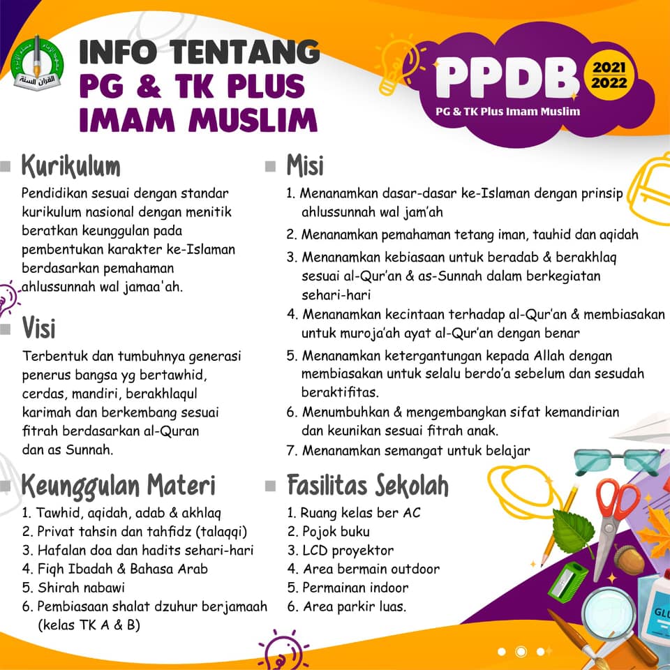 Info Tentang PG& Tk Plus Imam Muslim
